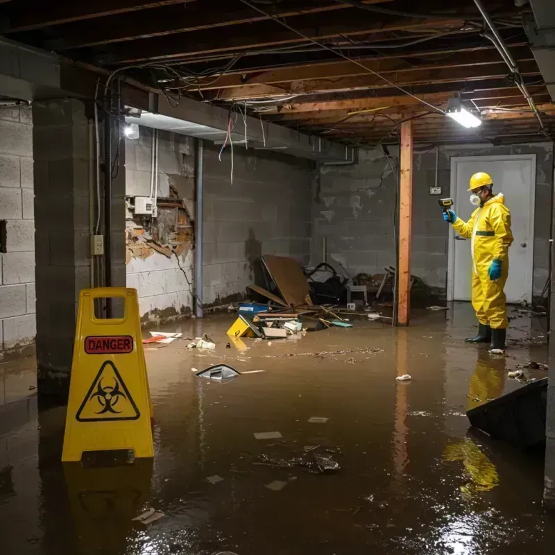 Flooded Basement Electrical Hazard in Pleasant Valley, WV Property