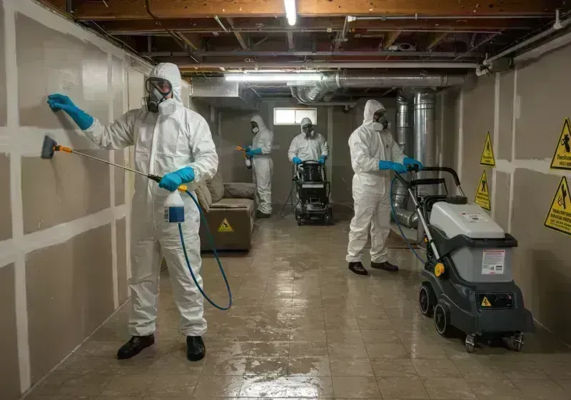 Basement Moisture Removal and Structural Drying process in Pleasant Valley, WV